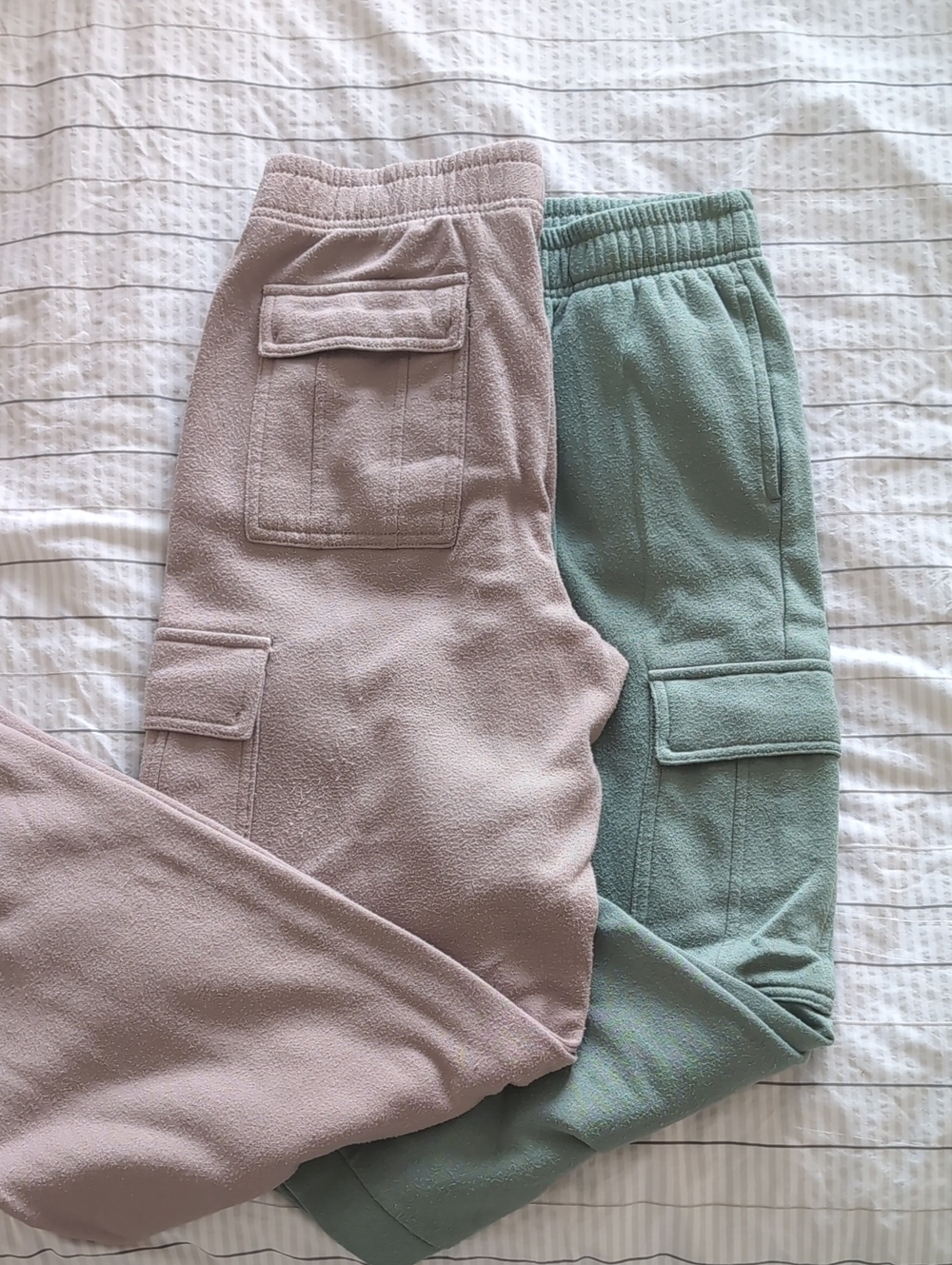 2 Pack Bluenotes Beige and Sage Cargo Joggers